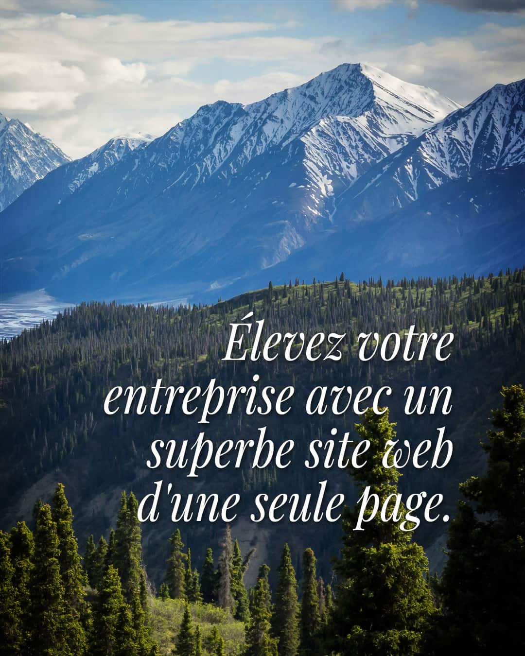 Un site web d'une seule page pour mettre en valeur votre entreprise sans le superflu, avec une mise à jour facile et à faible coût.